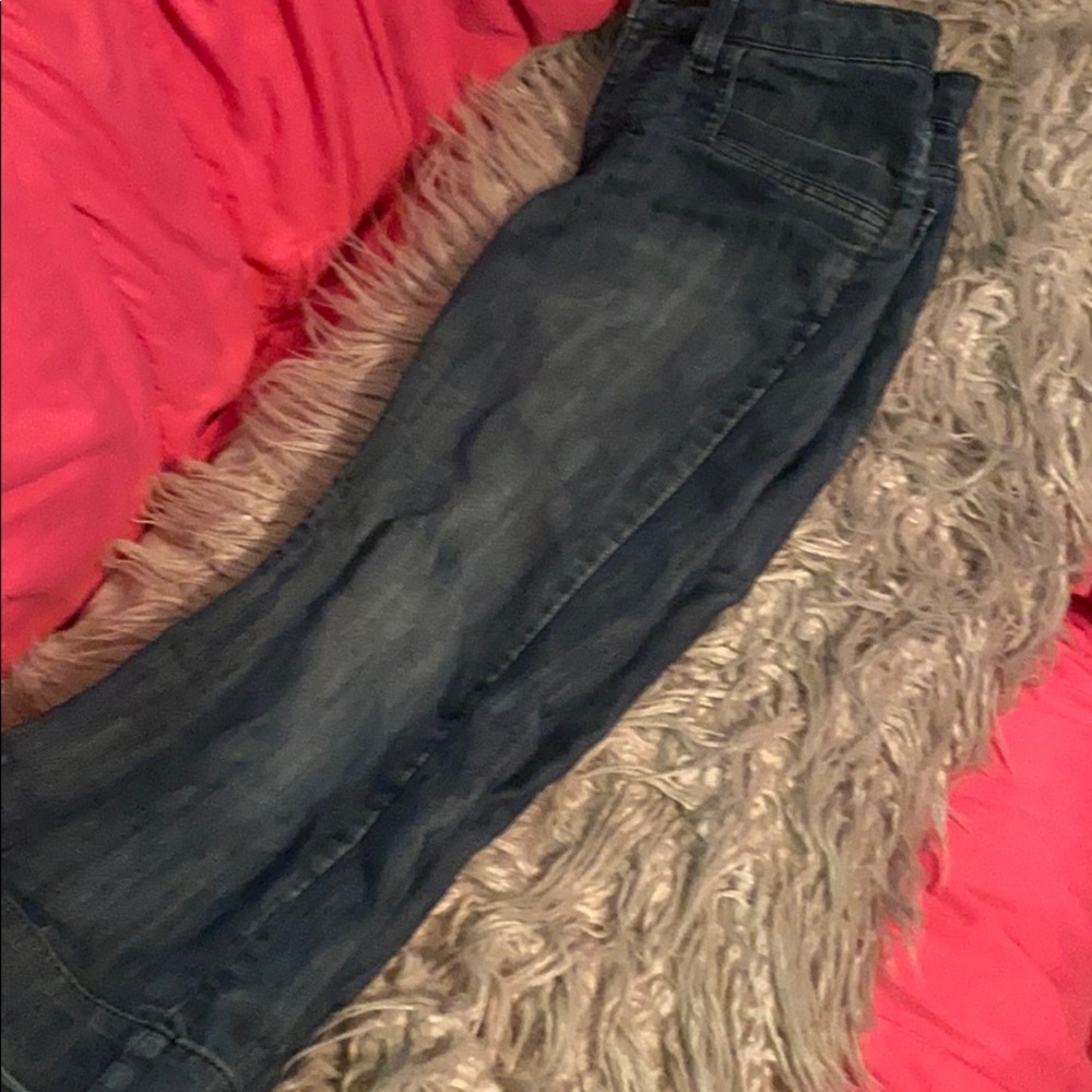 Blue jean capris